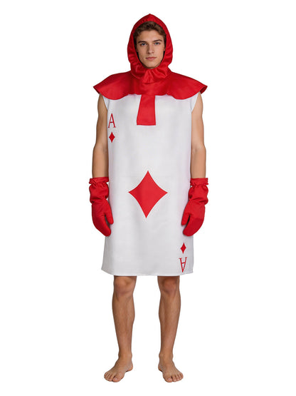 Alice In Wonderland Cosplay Costume, Playing Card Warrior, Club And Spade Cosplay, Fun Character Outfit — side view