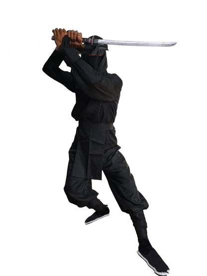 Japanese samurai cosplay Halloween costume — side view