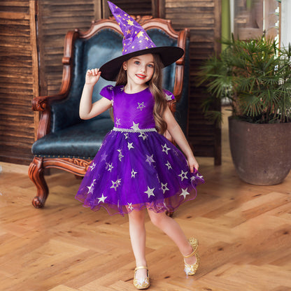 Costume child witch dress — back view