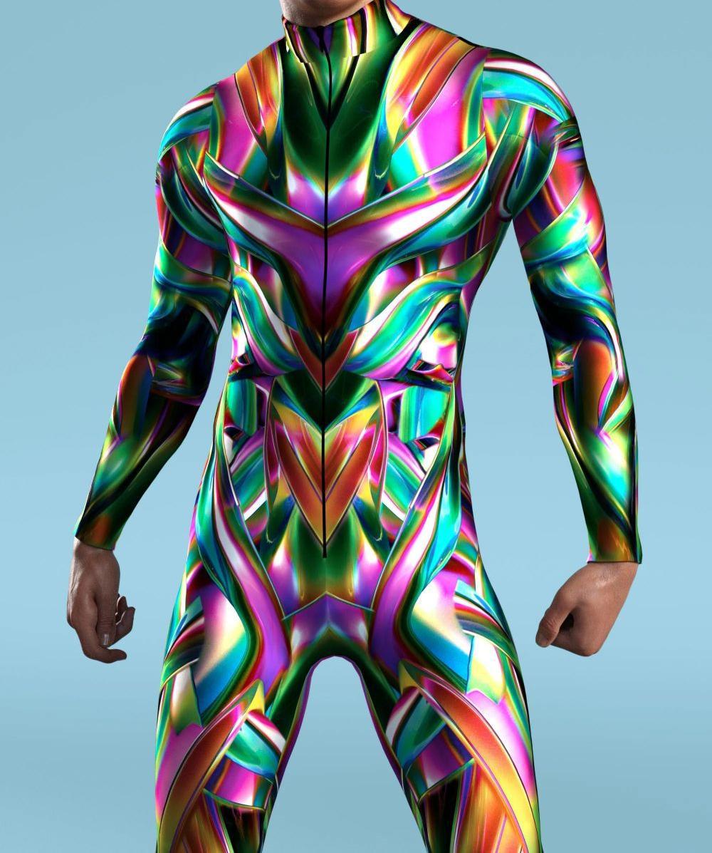Million Holy Festival New Tights Printed Performance Costume — in use