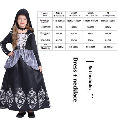 Halloween Witch Vampire Costume Horror Skull Dress Up Performance — detail