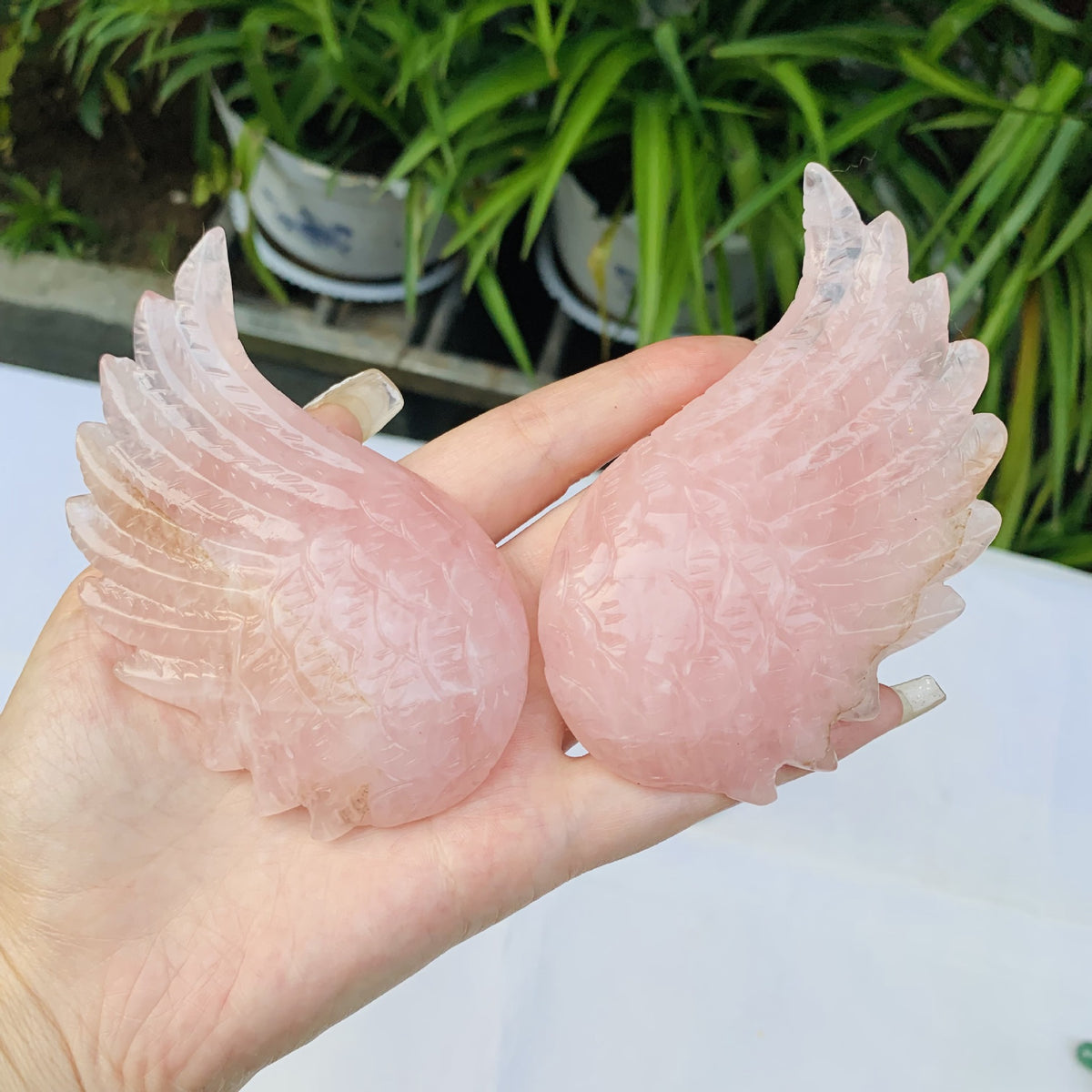 Angel Wings Carved Crystal Ornaments | Magic Stories