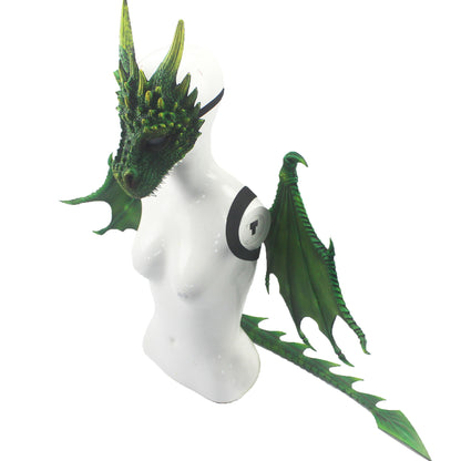 Halloween Mardigras Carnival Kid Child Costume Demon Cosplay Dragon Suit Cross Border — back view
