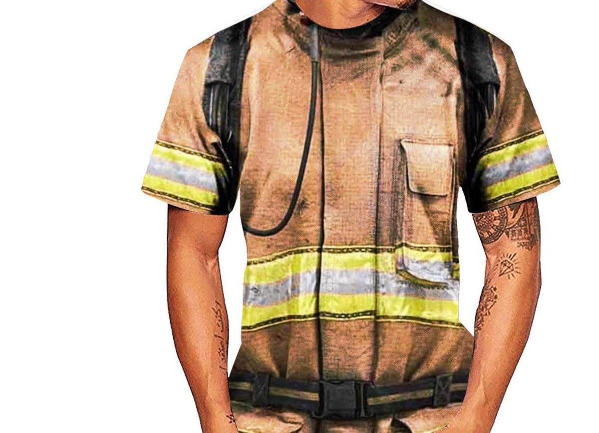 Firefighter Suit Fireman Superhero T-shirt | Magic Stories