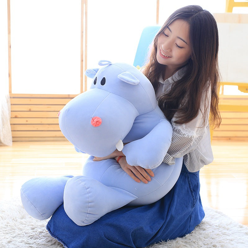 Hippo plush toy — side view