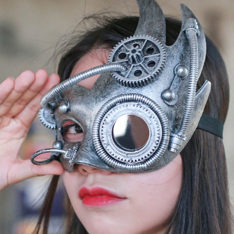 Mechanical Steampunk Retro Half Face Mask | Magic Stories