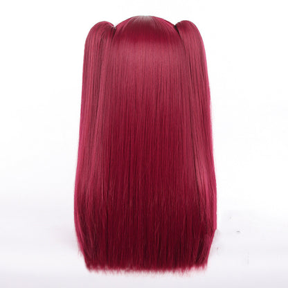 Women's Fashion Simple Cosplay Prop Wig — back view
