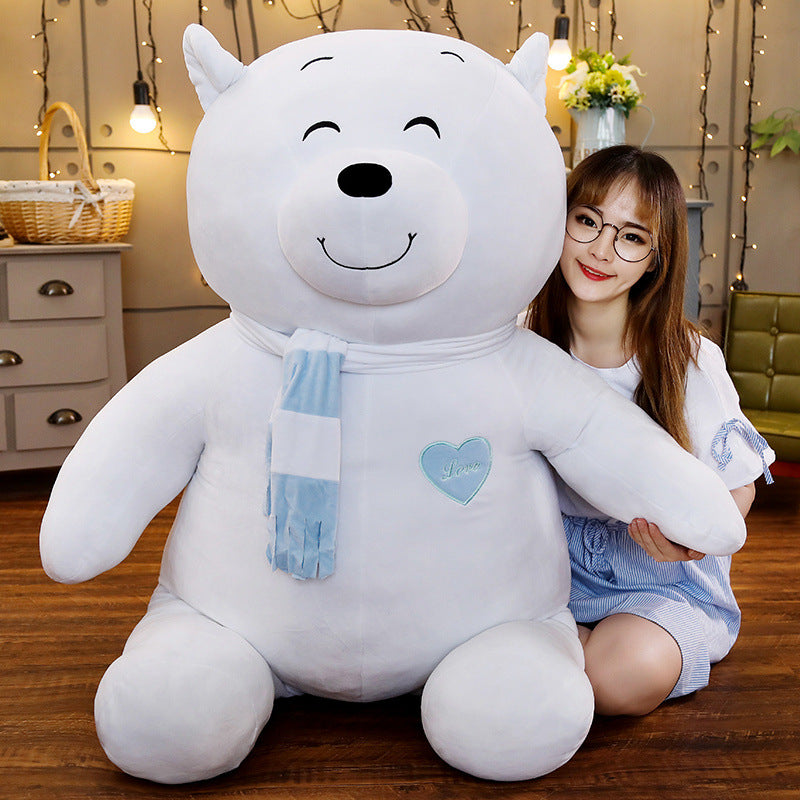 Polar Bear Plush Toy Doll Lying Bear | Magic Stories