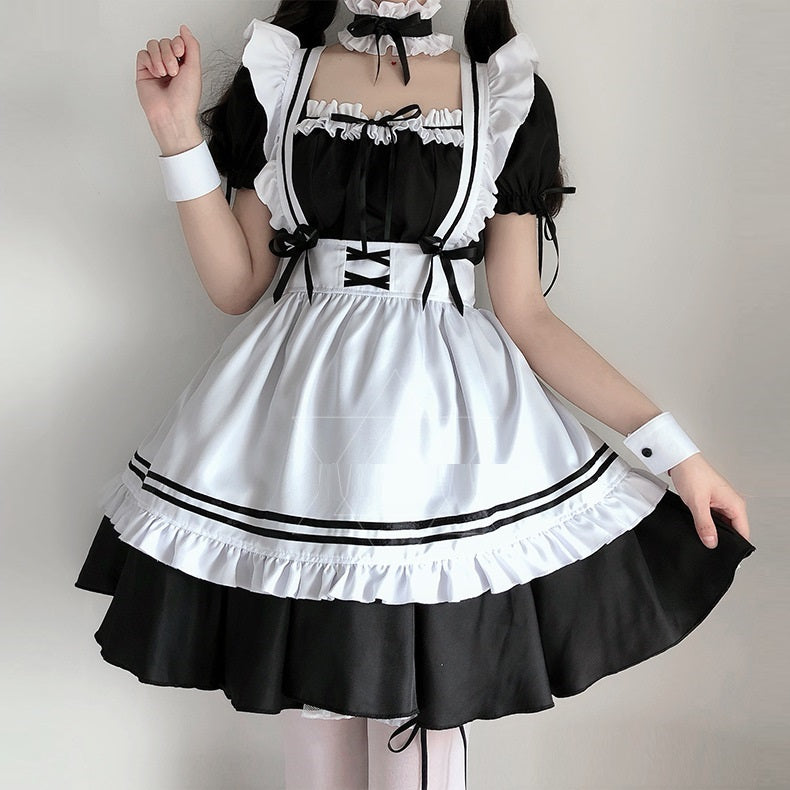 Red Make Your Cat Maid Costume Lolita Maid Dress