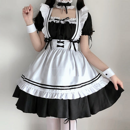 Red Make Your Cat Maid Costume Lolita Maid Dress