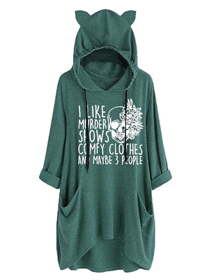 Cat Ears I-letter Cute Sweatshirt | Magic Stories