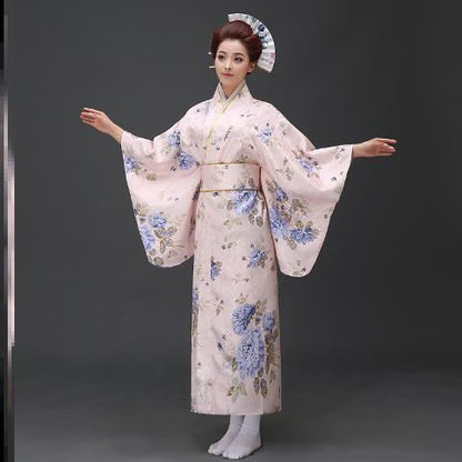 Japanese God Girl Kimono Female Formal Dress — back view