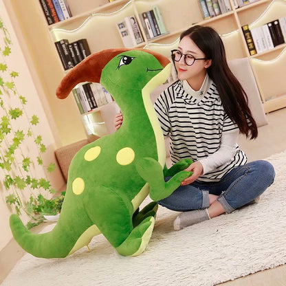 Dinosaur plush toy — back view