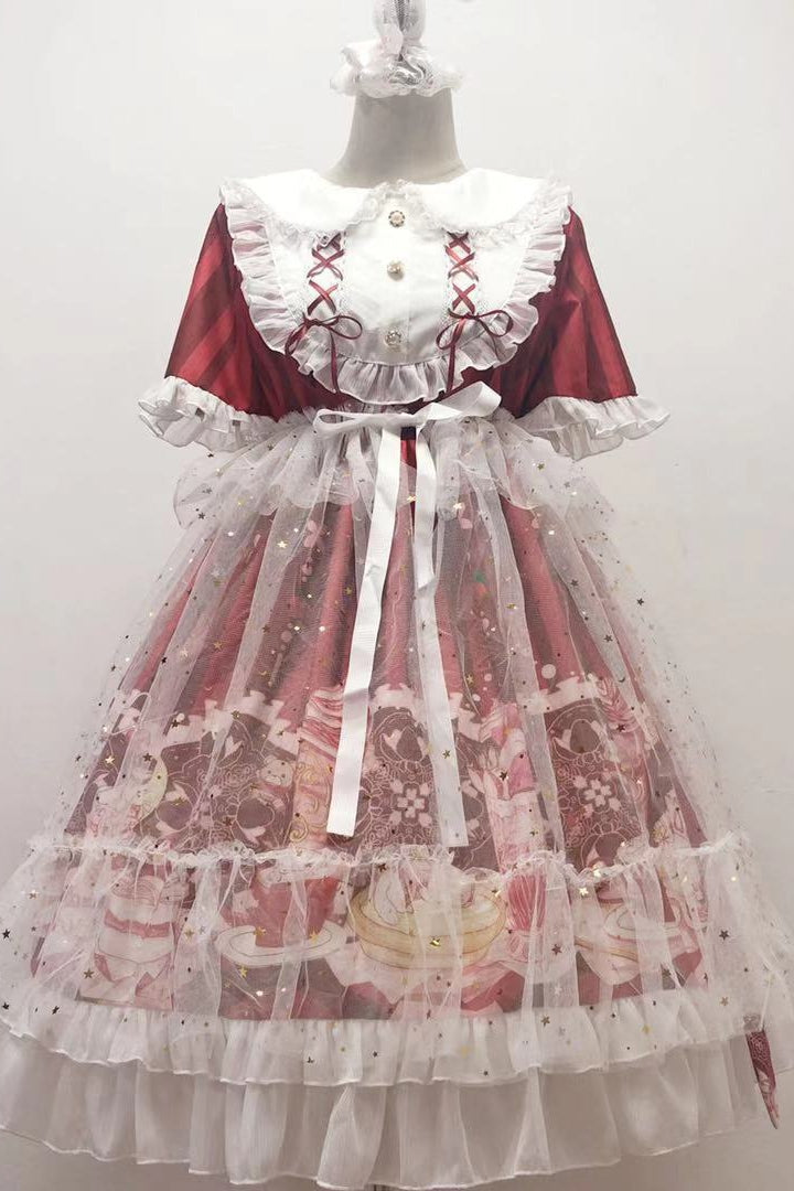 Meow Sauce Ice Cream Lolita Op Short Sleeve | Magic Stories
