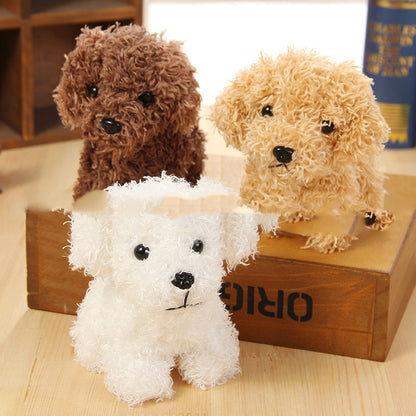 Cute plush dog plush doll pendant Teddy doll — side view