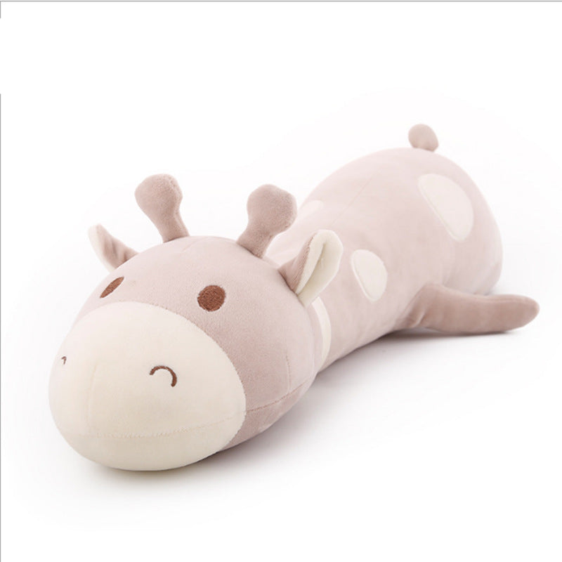 Plush doll giraffe — side view
