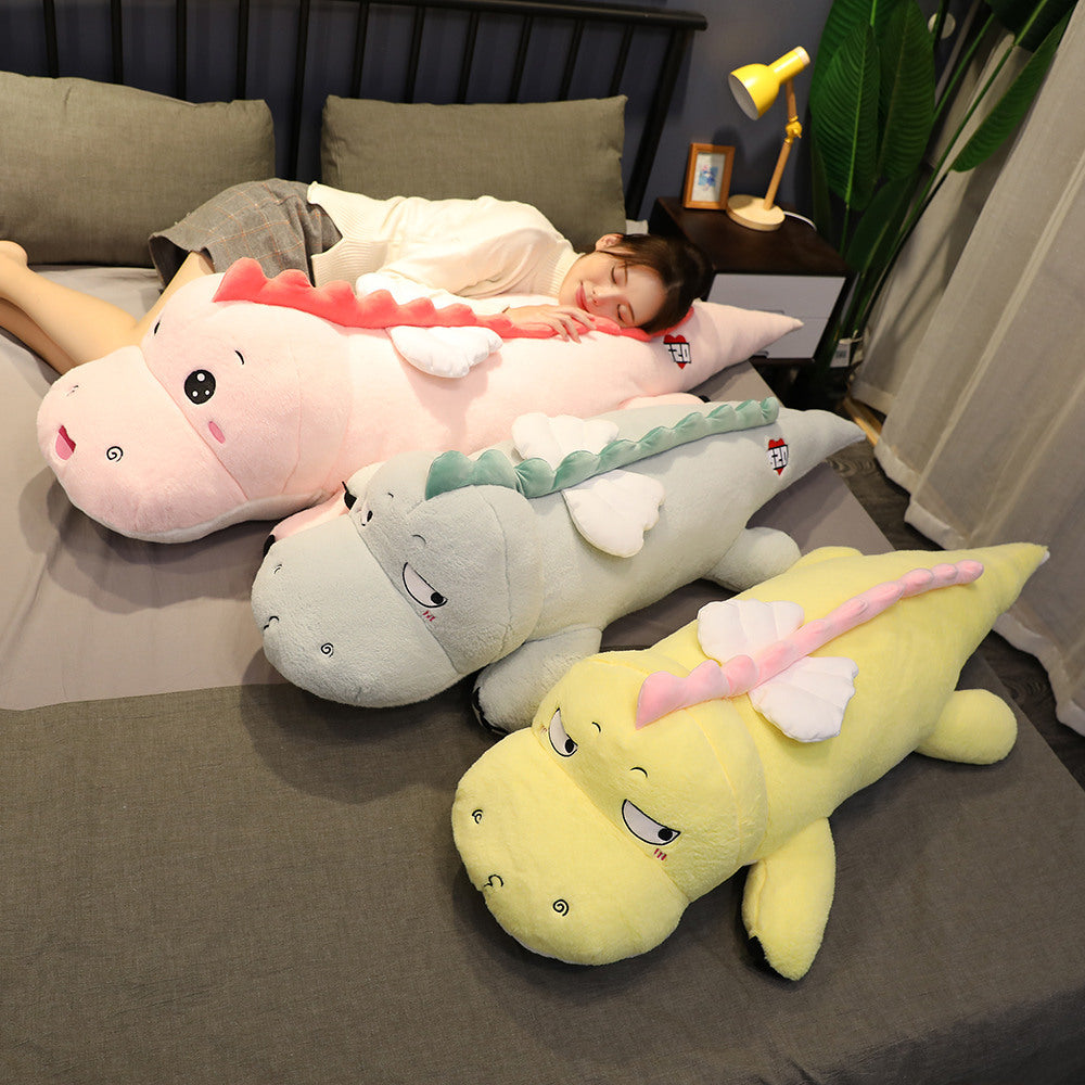 Dinosaur doll pillow plush toy — back view