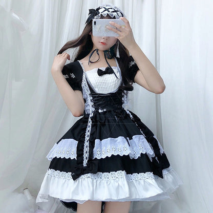 Women's Gangster Gothic Tuxedo Maid's Dress | Magic Stories