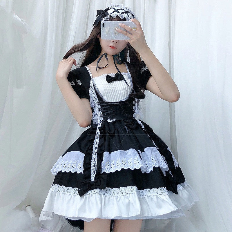 Women's Gangster Gothic Tuxedo Maid's Dress | Magic Stories