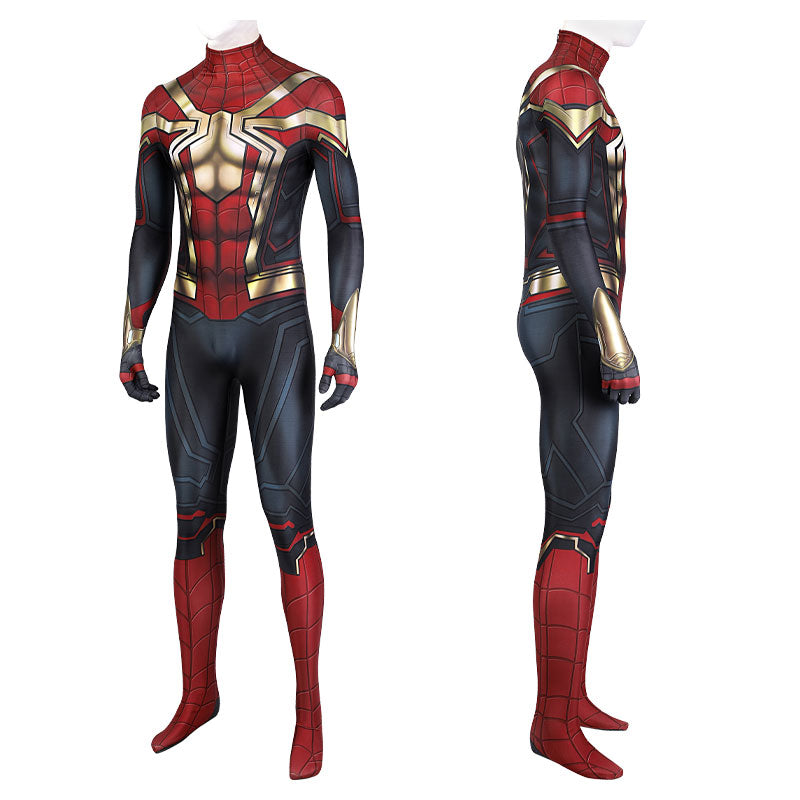Spider-Man 3 No Way Home Peter Parker Jumpsuit Cosplay Costumes with Headgear — detail
