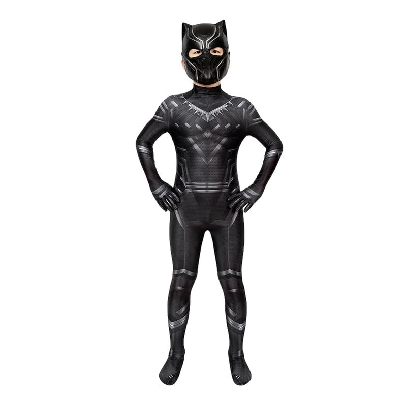 Black Panther Children Jumpsuit Cosplay Costume