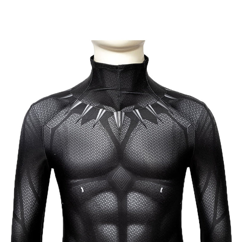 Captain America Civil War Black Panther Children Jumpsuit Cosplay Costume — detail