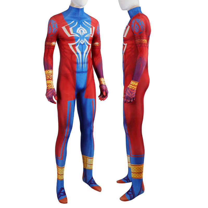 Spider-Man India Pavitr Prabhakar Cosplay Costume — detail
