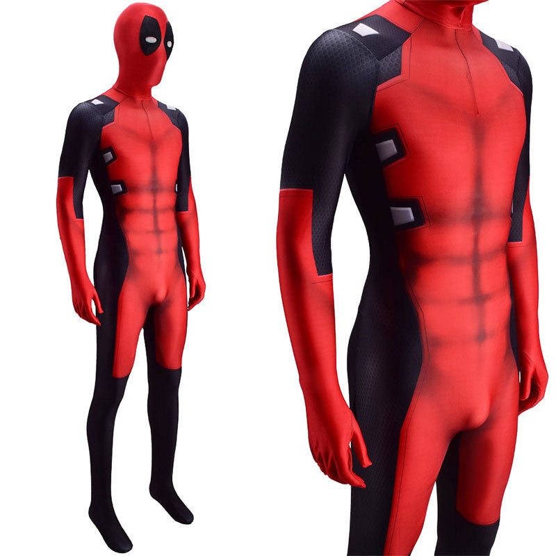 Deadpool Wade Wilson Red Jumpsuit Cosplay Costumes — detail