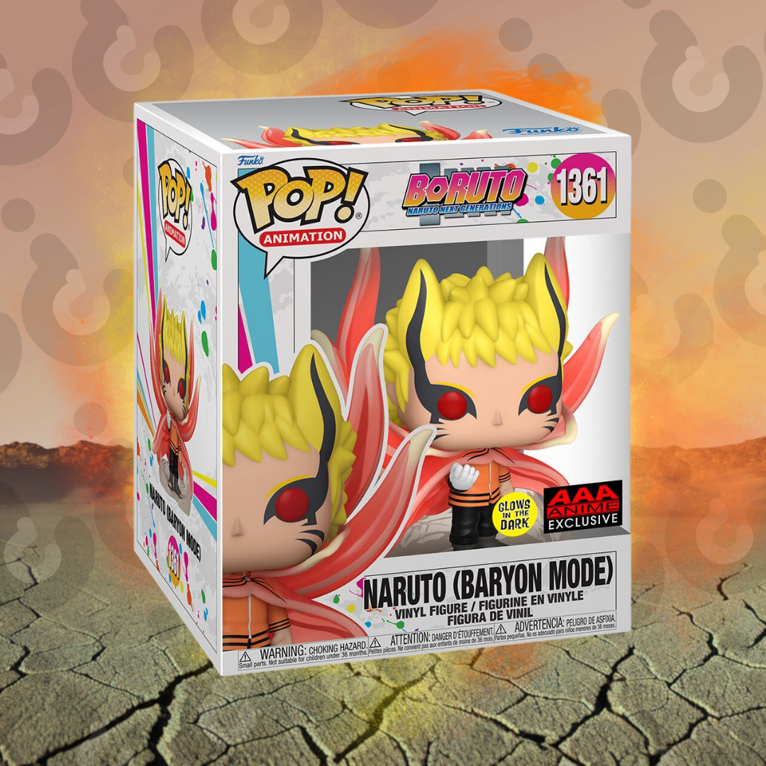 Naruto Baryon Mode Glow-in-the-Dark 6-Inch Funko Pop - AAA Anime Exclusive — back view