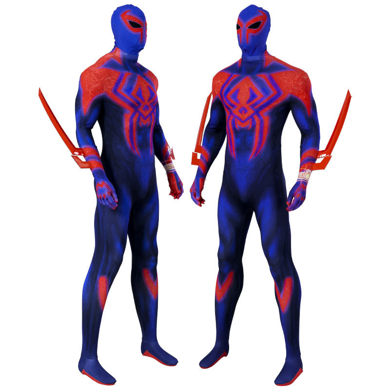 Spider-Verse Spider-Man 2099 Miguel O'Hara Cosplay Costume — detail