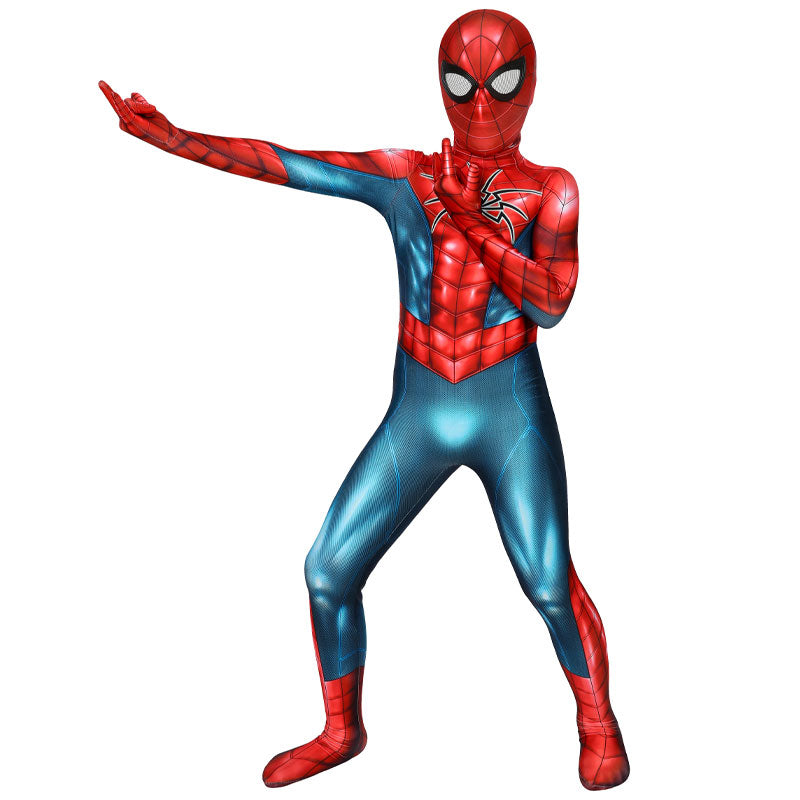 Marvel's Spider-Man Spider Armor MK IV Suit Kids Jumpsuits Cosplay Costume — detail