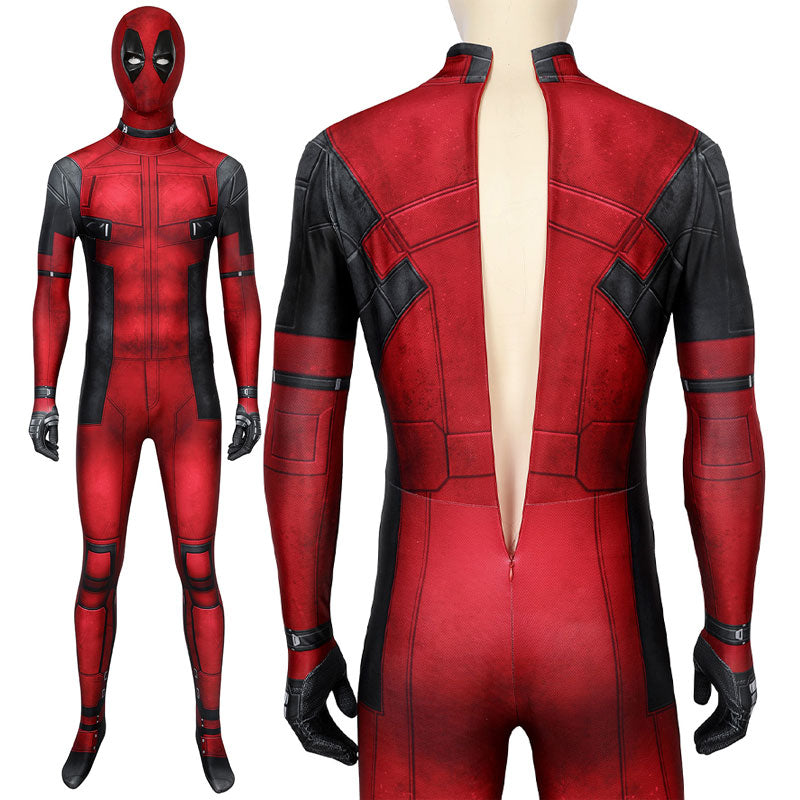 Deadpool 3 Wade Wilson Jumpsuit Cosplay Costume with Props — detail