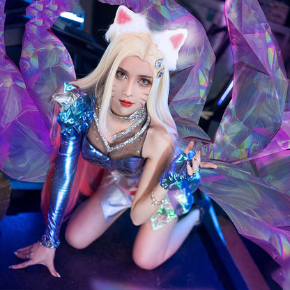 Ahri KDA Girl Group Fox Cosplay Costume One-piece Full Set — packaging