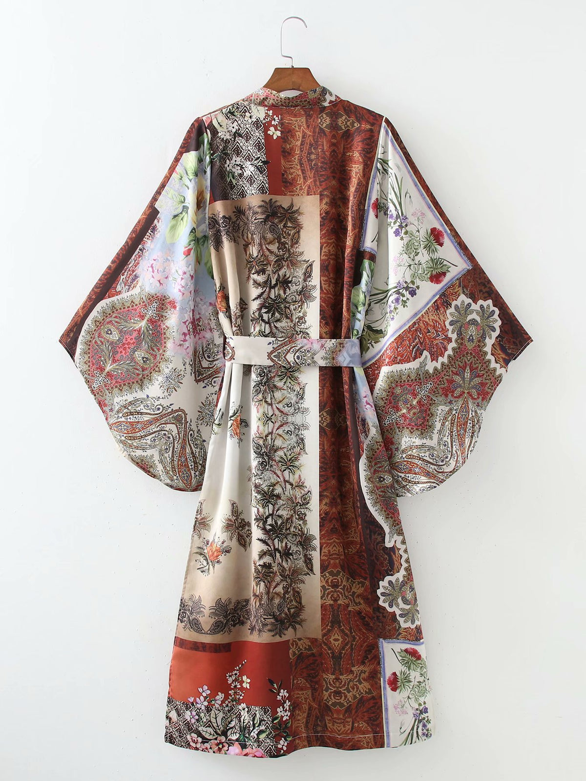 Fashion Ladies Printed Kimono Dress Outer Wear — detail