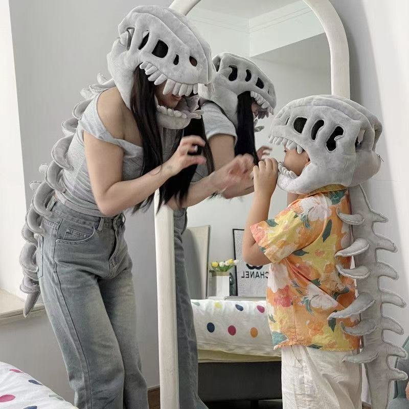 Chinese Dinosaur Skeleton Plush Toy Headgear | Magic Stories