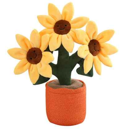 Cartoon Smiling Sunflower Plush Toy | Magic Stories