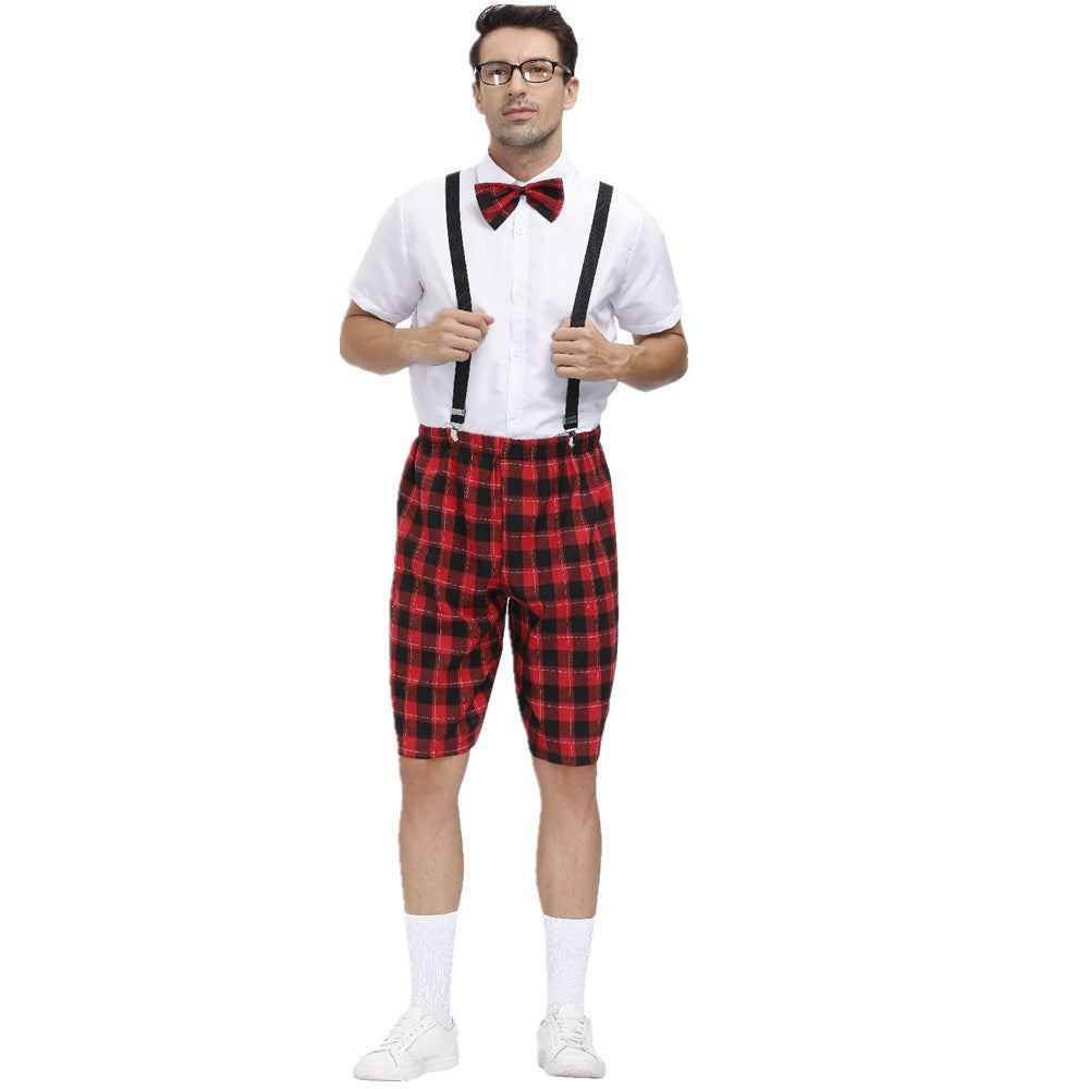 Fashion Halloween School Uniform Plaid Set — side view