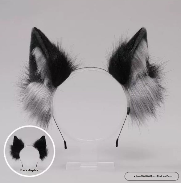 Ear Cosplay Wolf Ear Headpiece Wolf Tail Wolf-style Plush Animal — packaging