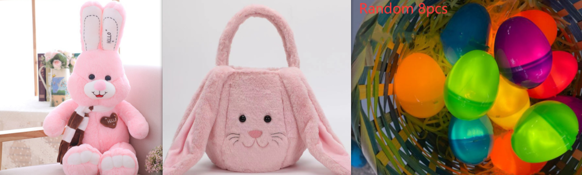 Rabbit plush doll — side view