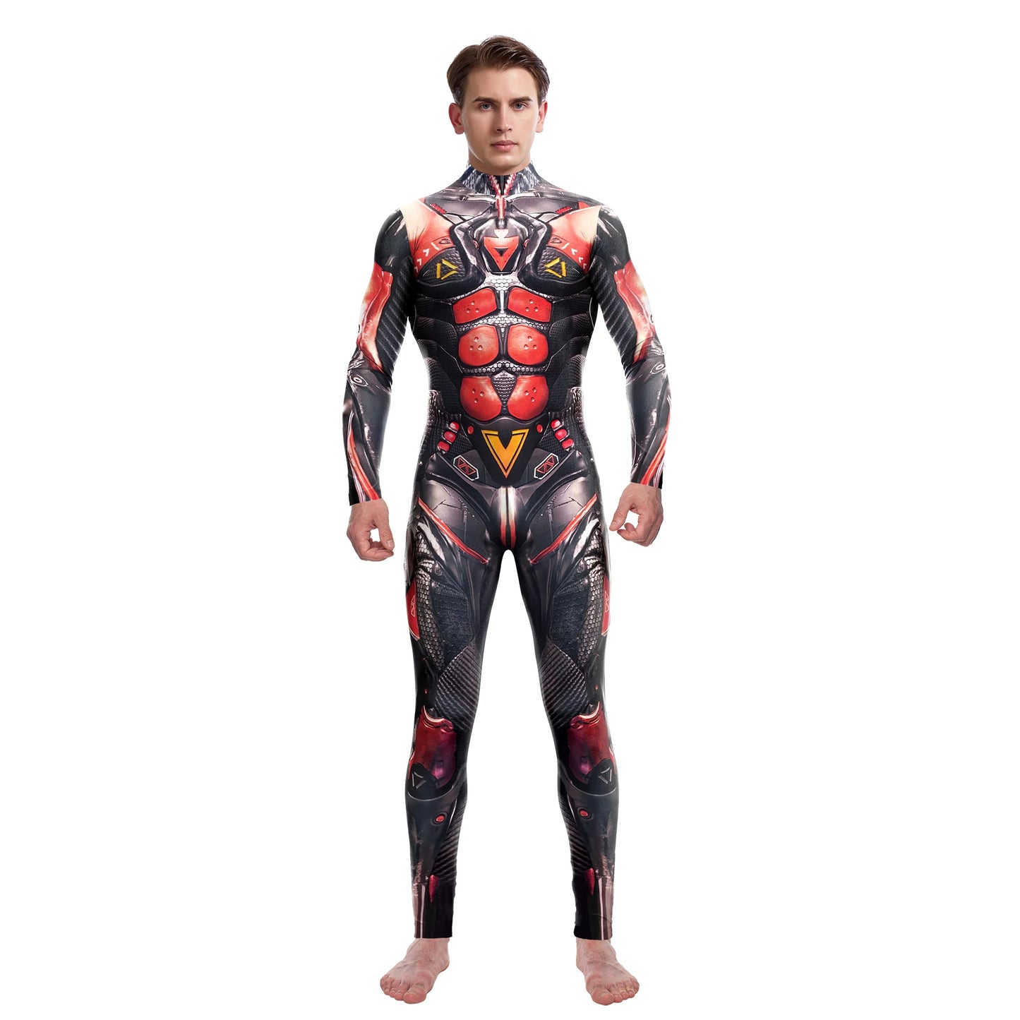 Halloween New Tights 3D Digital Printing Cosplay One-piece Play Costume — back view
