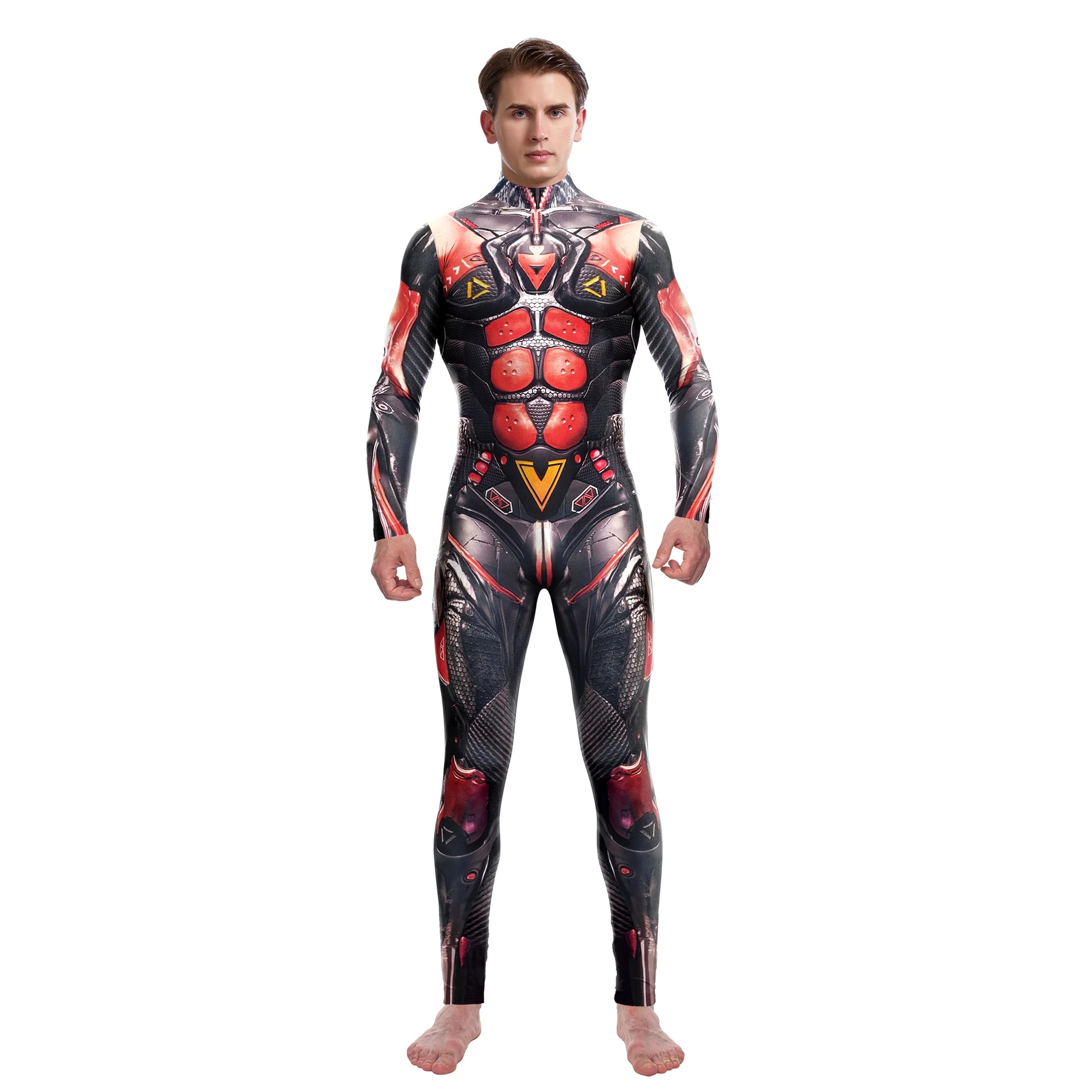 Halloween New Tights 3D Digital Printing Cosplay One-piece Play Costume — back view