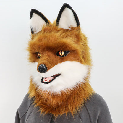Plush Fox Headgear Cosplay Prop — side view