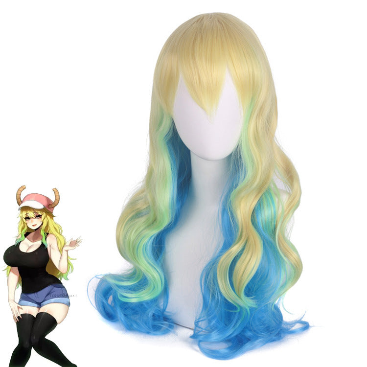 Cosplay Wig Three-color Gradient Long Curly | Magic Stories