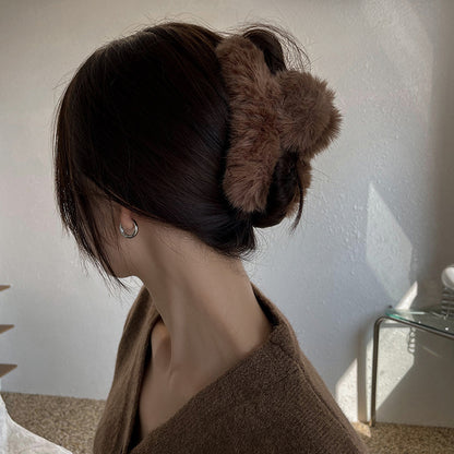 Women's Fashion Simple Plush Hair Clip | Magic Stories