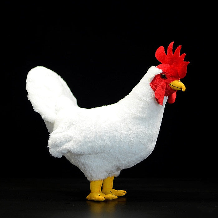 Cute Simulation White Rooster Plush Toy Doll | Magic Stories