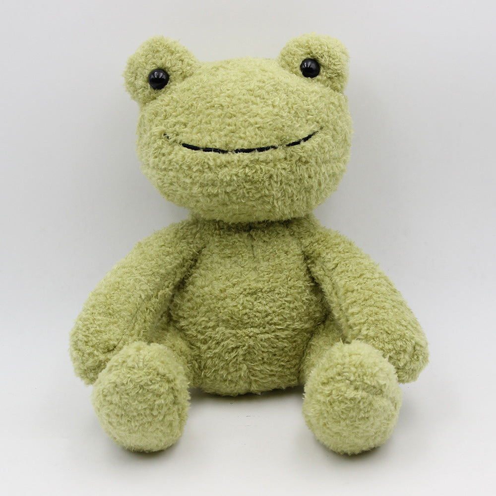Green Cute Little Frog Plush Toy Ragdoll Girl Lonely Frog Doll Doll — back view
