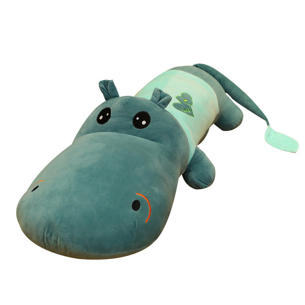 Hippo-shaped Long Pillow Plush Toy | Magic Stories
