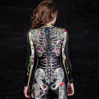 Halloween Costume Body Skeleton Tight | Magic Stories