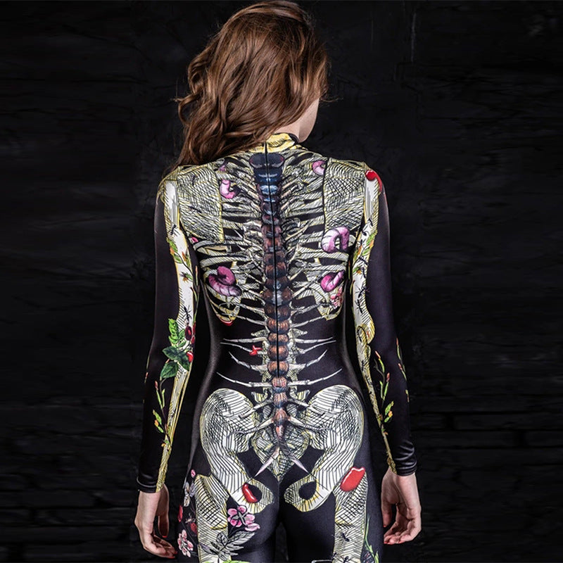 Halloween Costume Body Skeleton Tight | Magic Stories