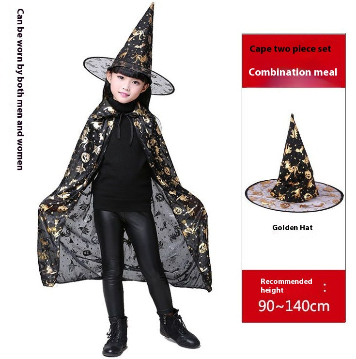 Halloween costume woman magic witch party dress — side view